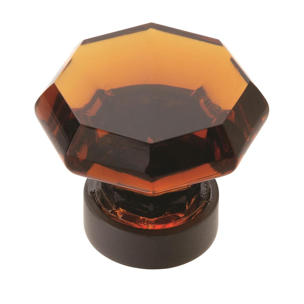 Amerock Traditional Classics 15/16 in (33 mm) Diameter Amber/Black
