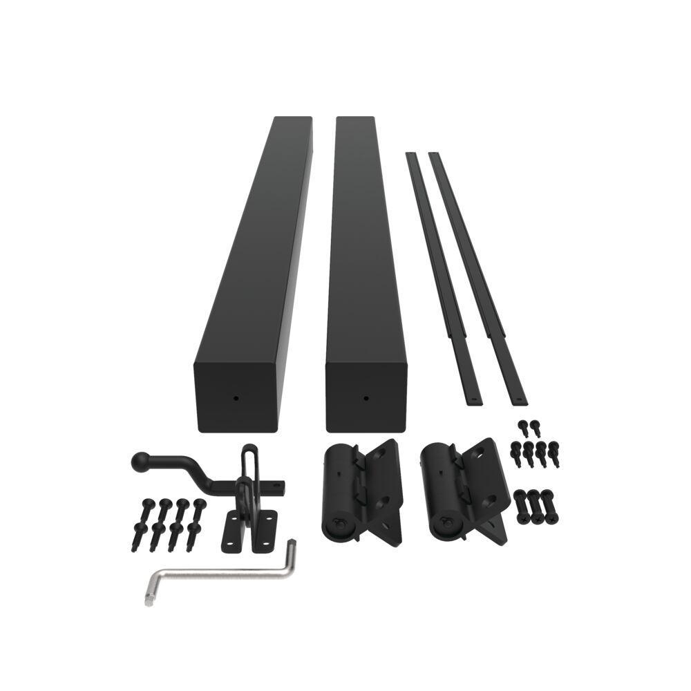 Veranda Penrose/VersaRail 36 in. Matte Black Aluminum Gate Kit73043062