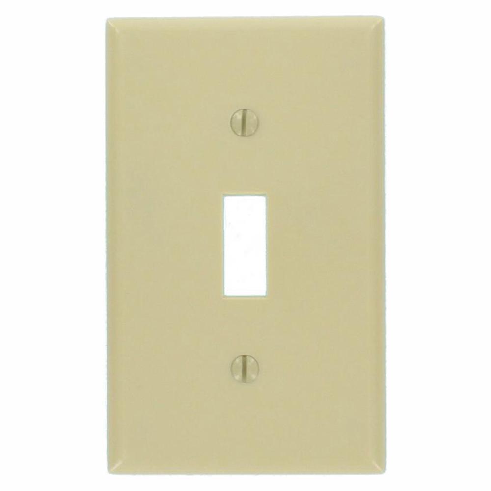 13 Pack Leviton 1 Gang Toggle Switch Wall Plate Bakelite Ribbed Ivory NOS