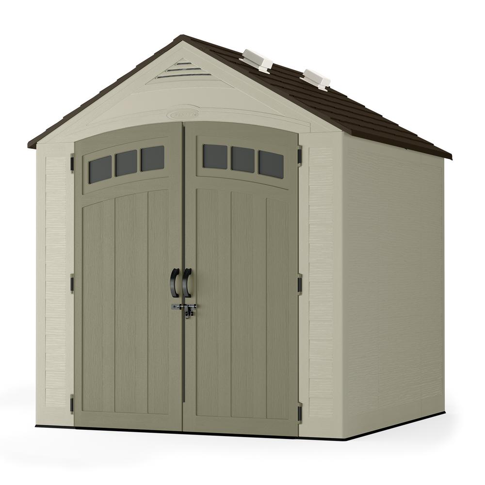 suncast vista 7 ft. x 7 ft. resin storage shed-bms7702