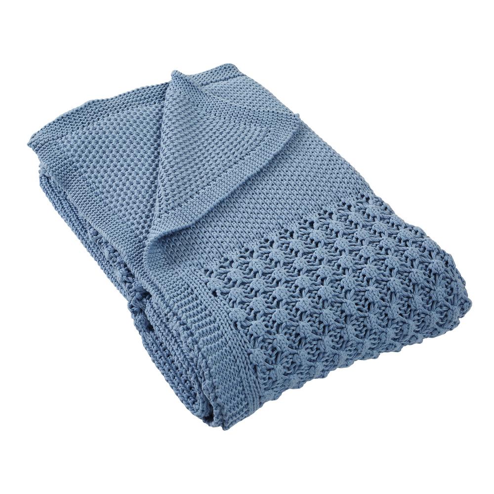 cotton cable knit throw