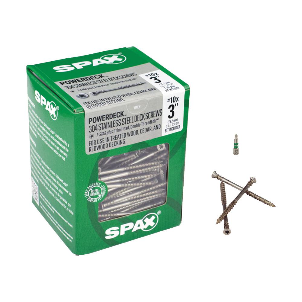 SPAX 10 x 3 in. TStar Plus Drive Trim Head DoubleLok Thread Stainless