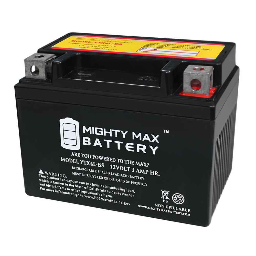 Mighty Max Battery 12 Volt 3 Ah 50 Cca Rechargeable Sealed Lead Acid Sla Powersport Battery 2477