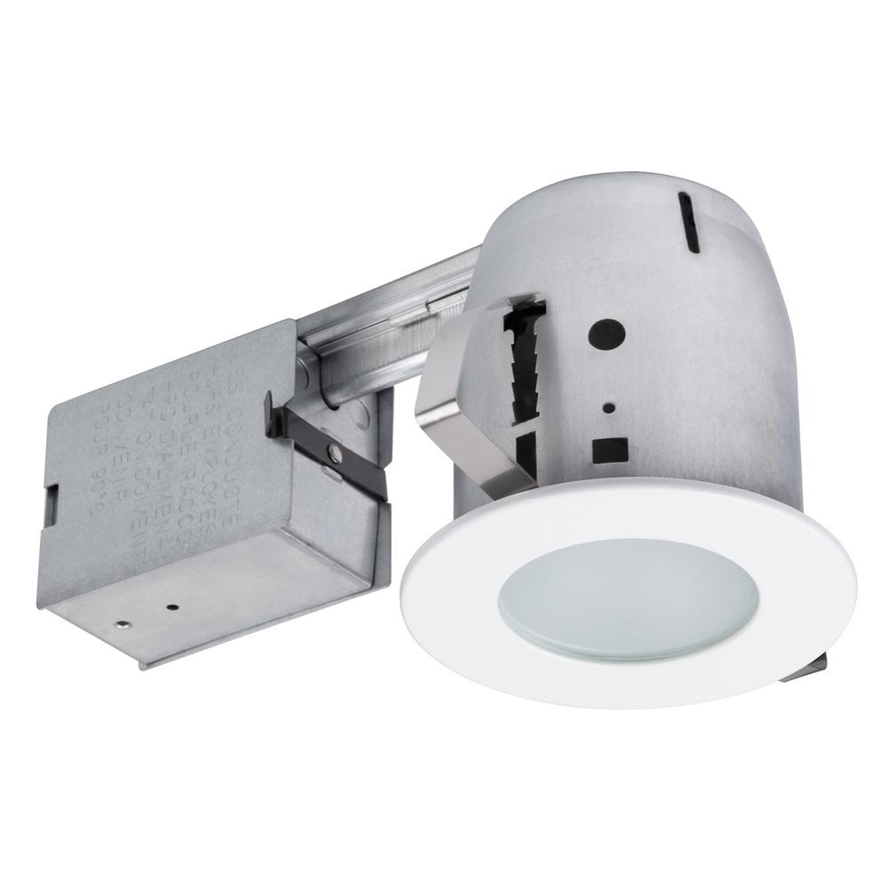 Gu10 Shower Recessed Lighting The Home Depot White Ic Rated Recessed Lighting Kit Led Bulb Included
