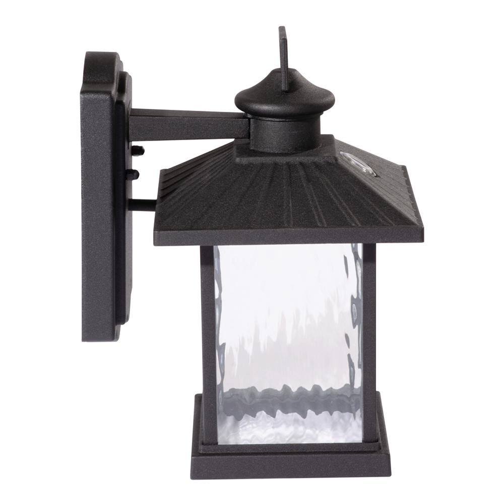 Black Lumsden LED Wall Mount 7" Lantern W/ Photocell Outdoor Integrated