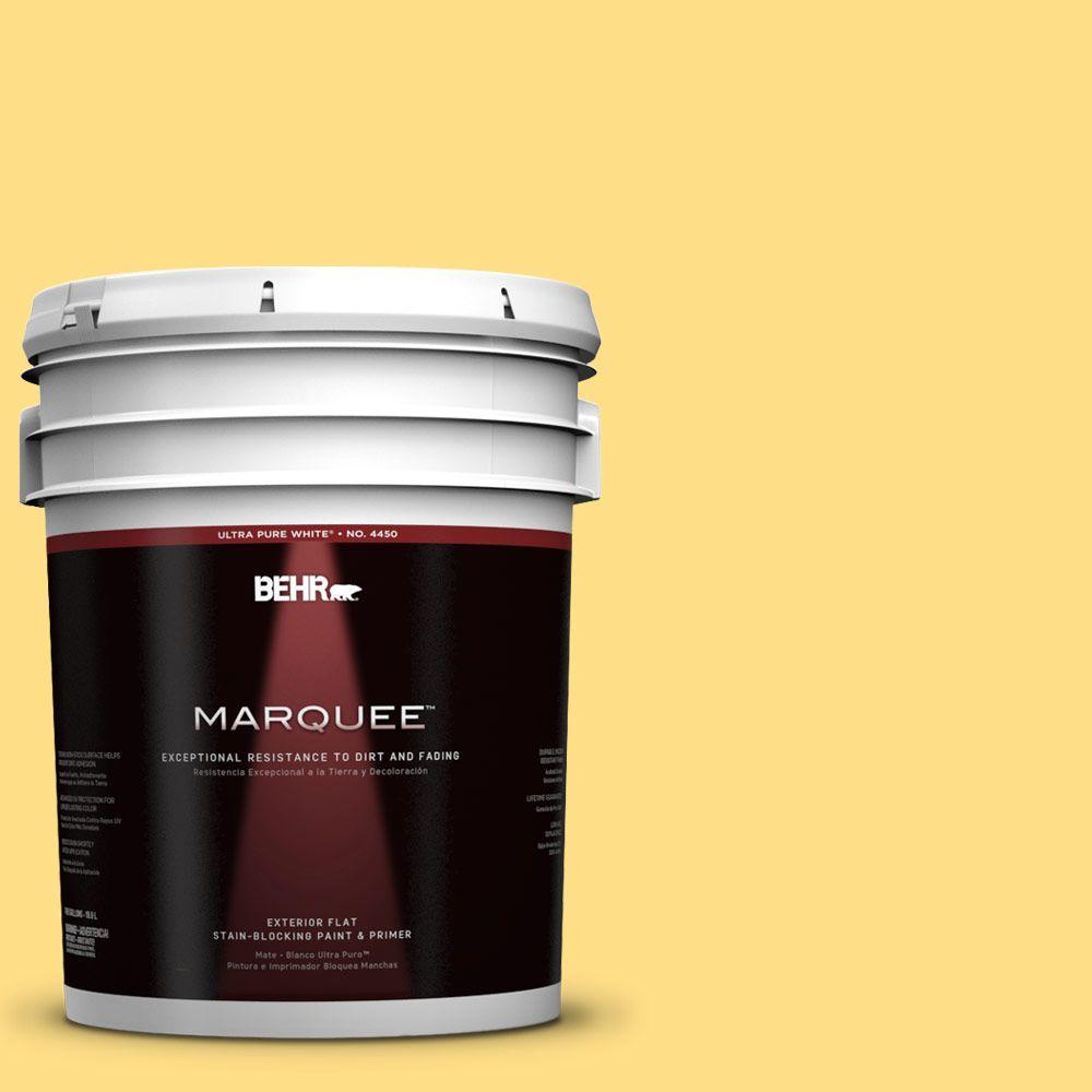 BEHR MARQUEE 5gal. 360B4 Sweet Chamomile Flat Exterior Paint445405