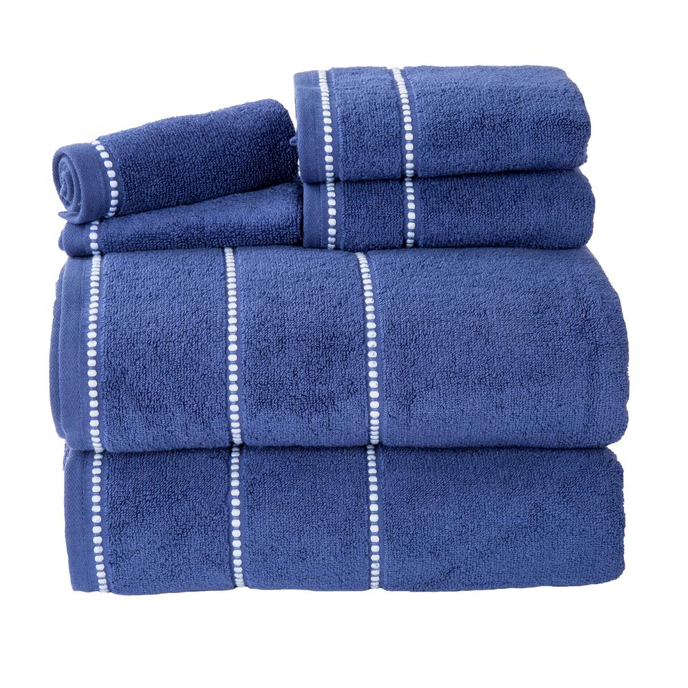 Lavish Home 6Piece 100 Cotton Zero Twist Quick Dry Bath Towel Set in