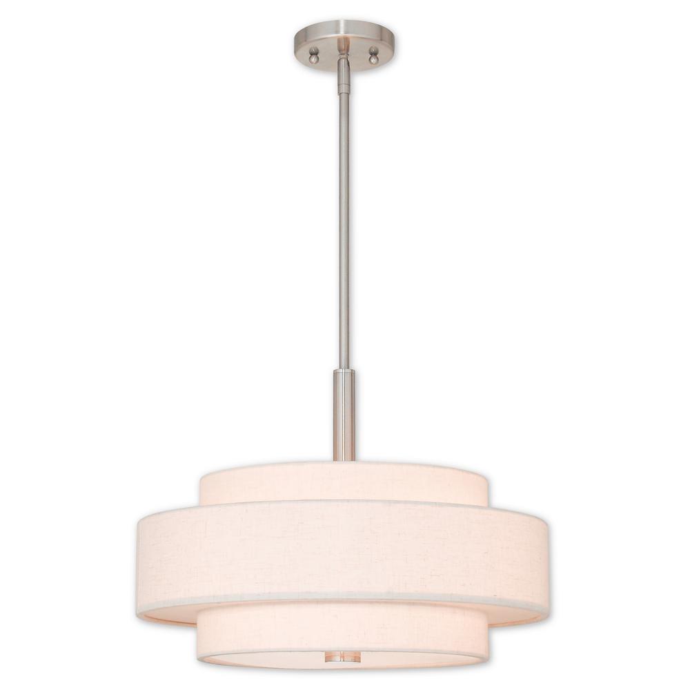 Livex Lighting Meridian 4Light Brushed Nickel Pendant5213791 The