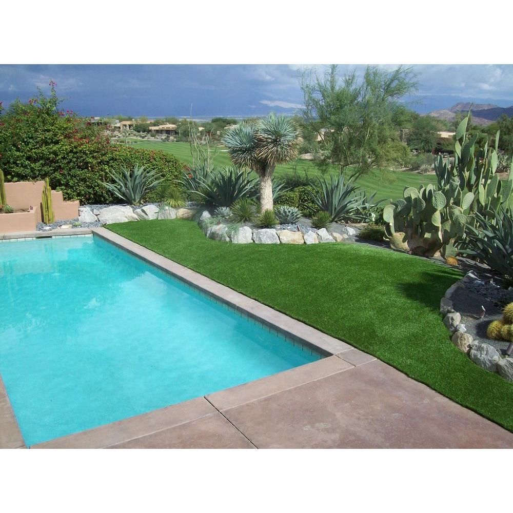 Trafficmaster Deluxe 15 Ft Wide X Cut To Length Artificial Grass Rgdln The Home Depot