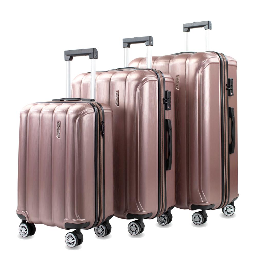 rose gold suitcase set