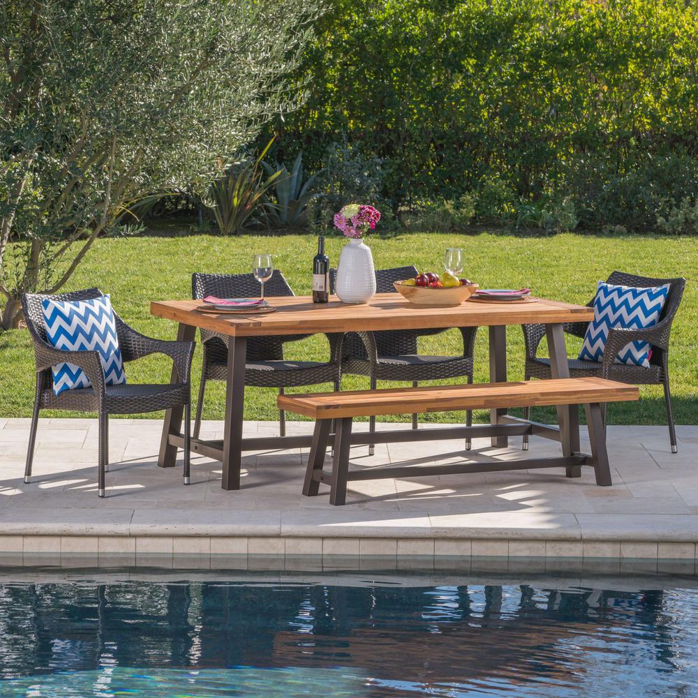 Bench Included Patio Dining Sets Patio Dining Furniture The
