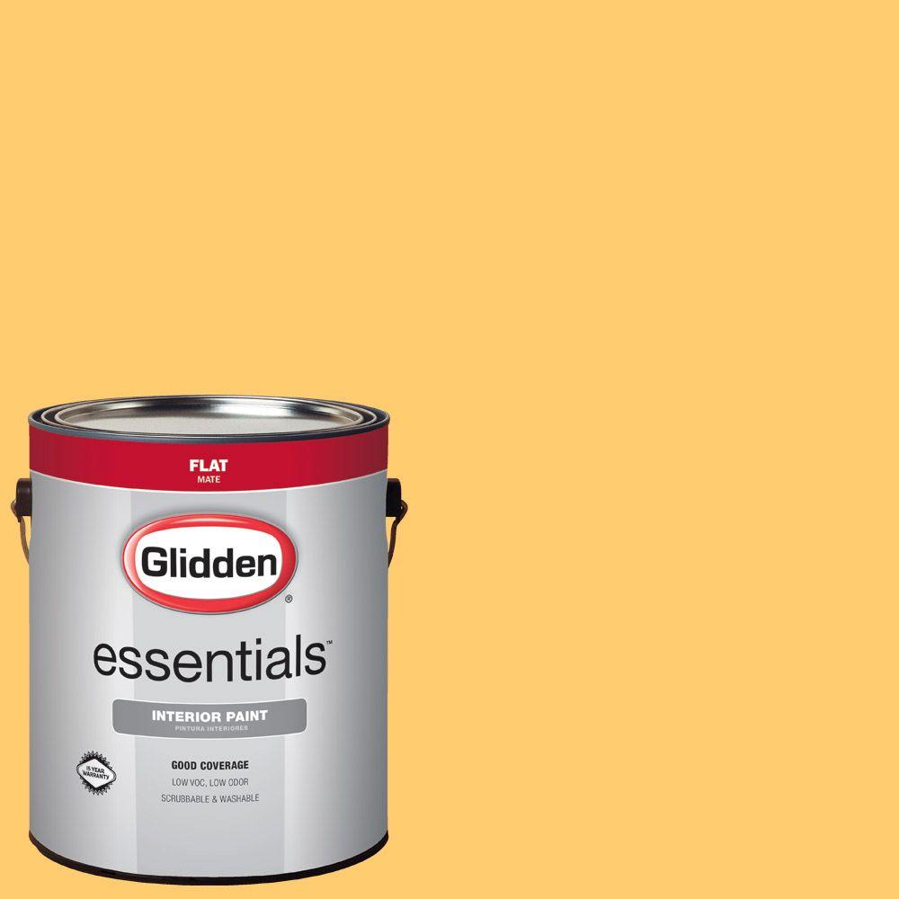 Glidden Essentials 1 Gal Hdgy01 Sun Rays Flat Interior Paint