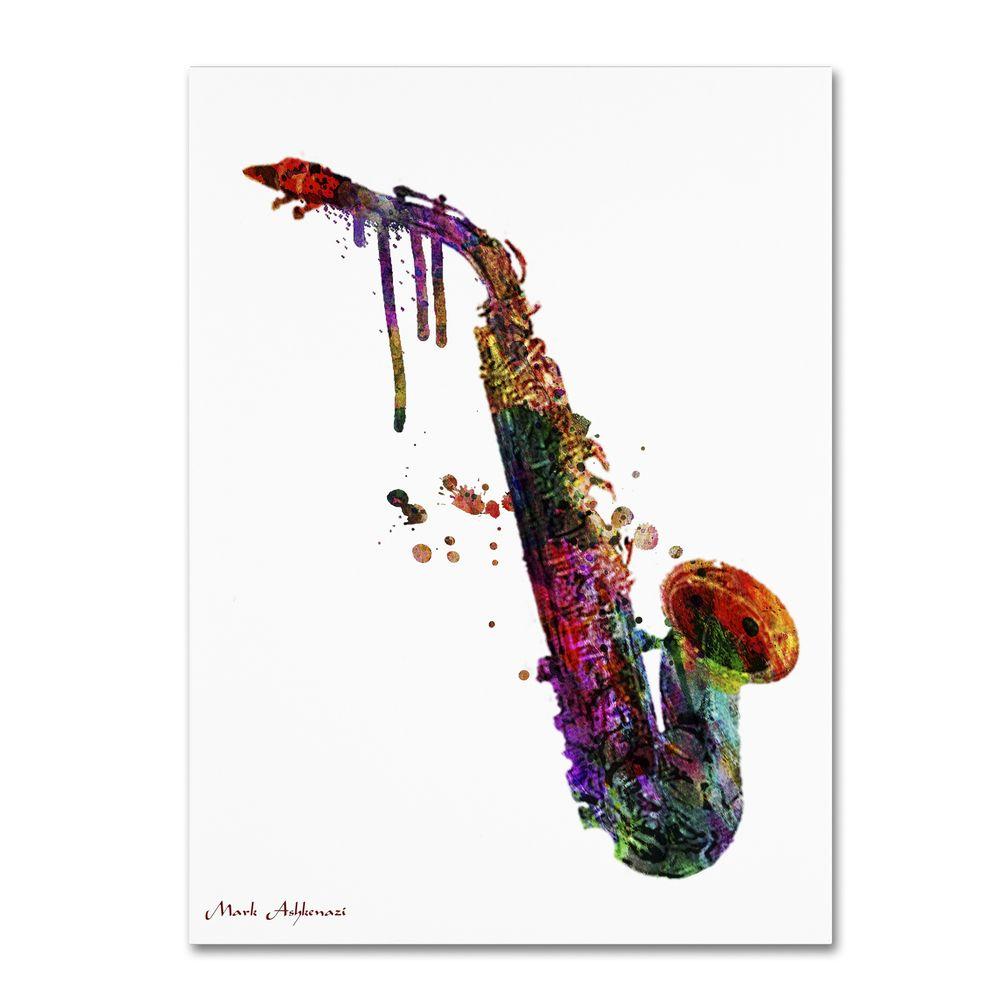 24 In X 18 Saxophone Ii By Mark Ashke Printed Canvas Wall Art