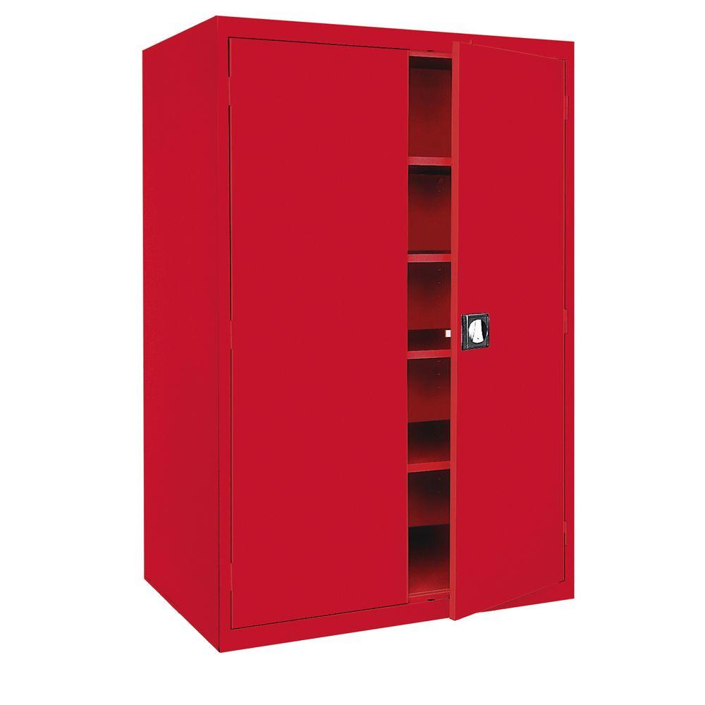 Red 24 In Steel Garage Cabinets Storage Systems Elite Series 72 In H X 46 W 24 D
