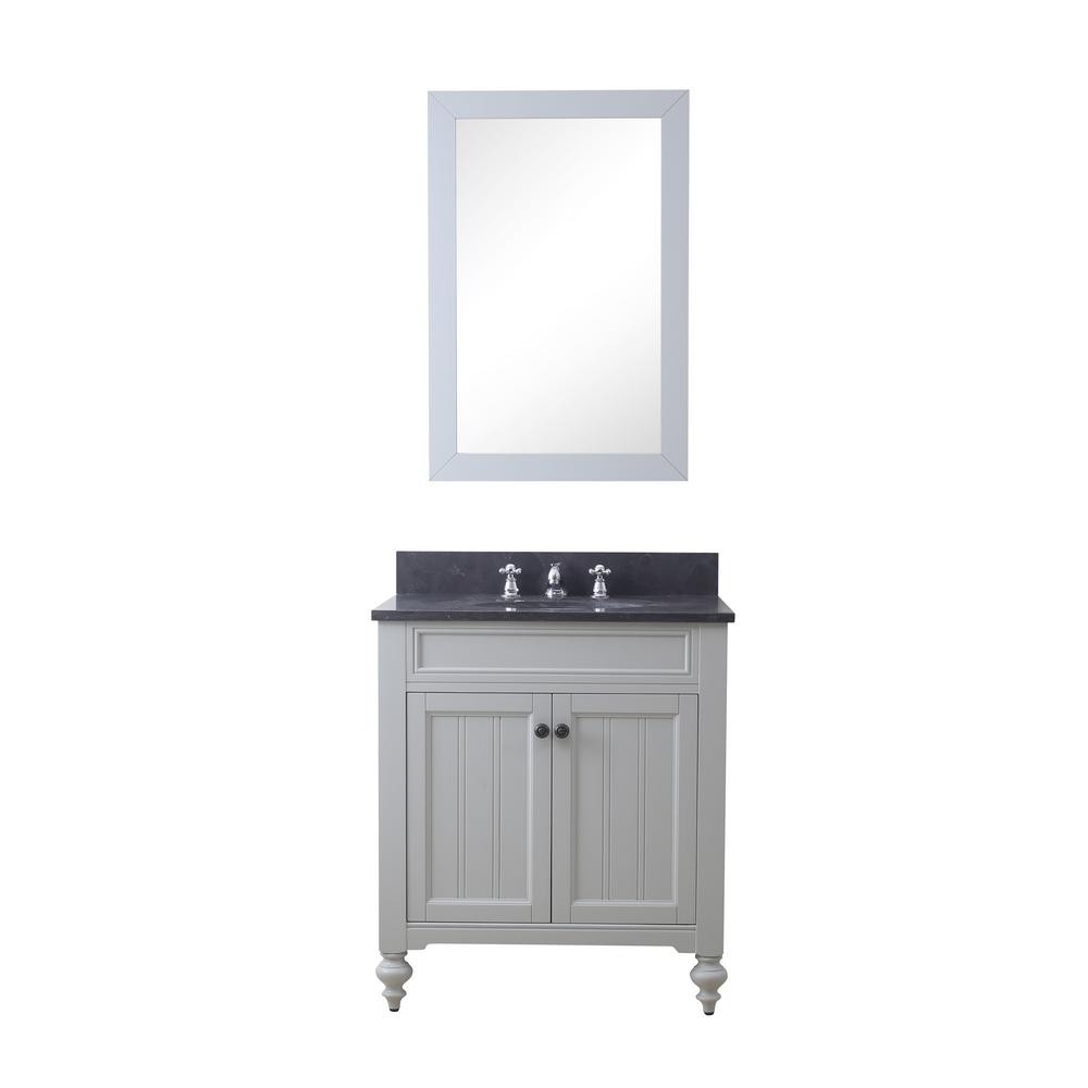 Water Creation Potenza 30 In W X 33 In H Vanity In Earl Grey With Granite Vanity Top In Blue Limestone With White Basin And Mirror Potenza30egb The Home Depot