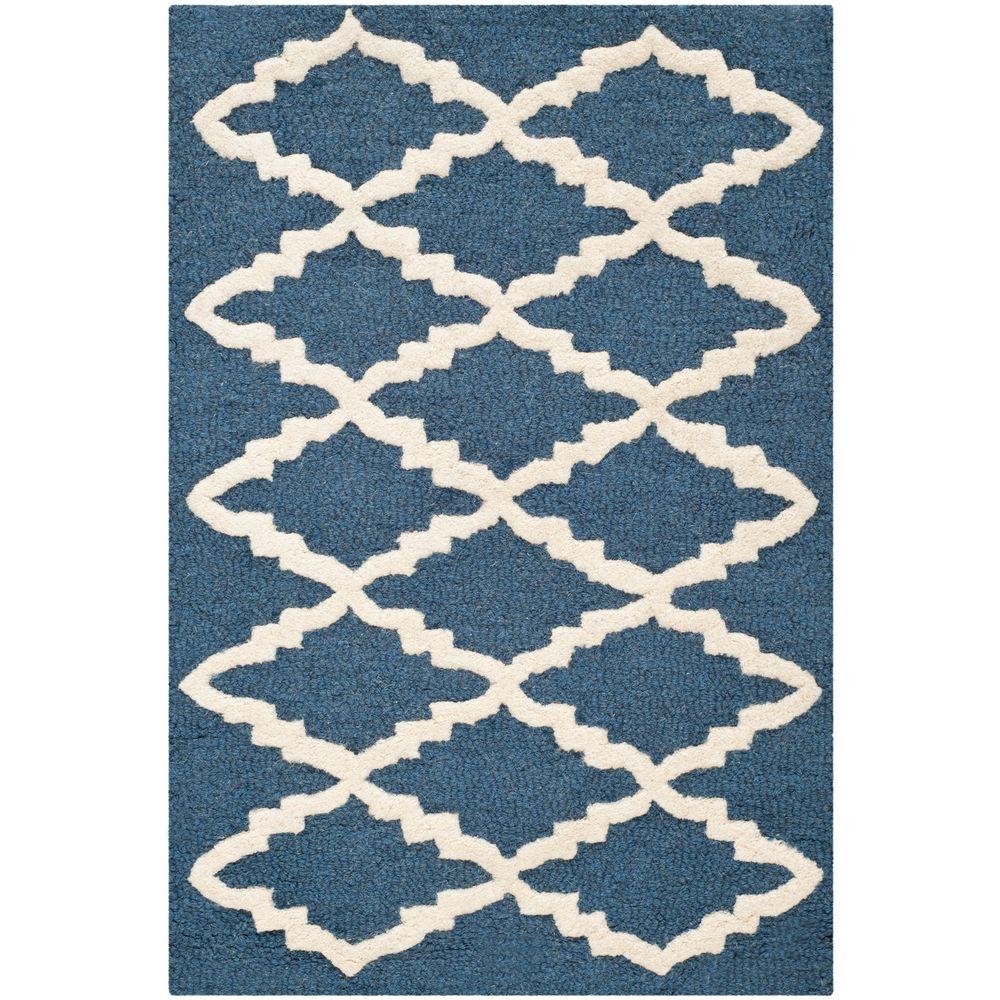 Safavieh Cambridge Navy/Ivory 2 ft. x 3 ft. Area RugCAM137G2 The
