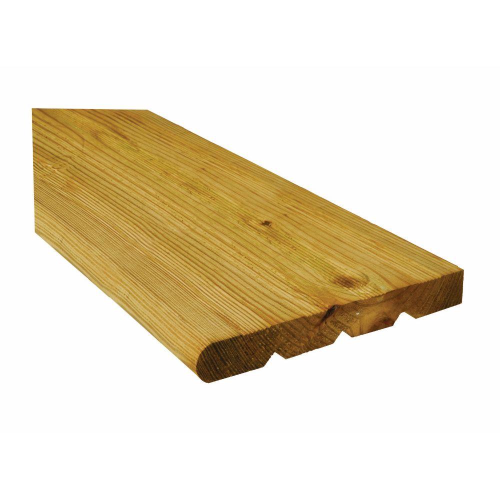 WeatherShield 2 in. x 12 in. x 4 ft. Pressure-Treated Wood Step ...