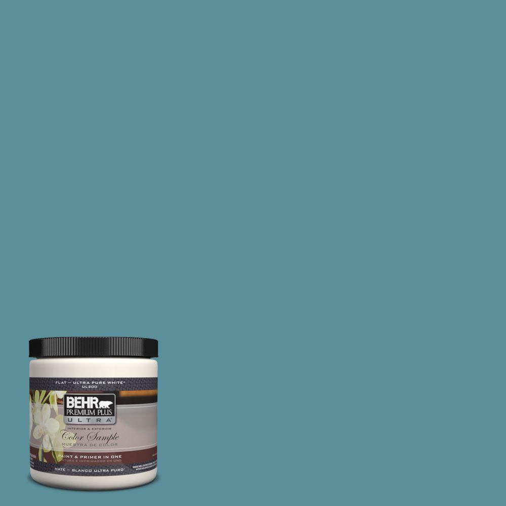 Behr Premium Plus Ultra 8 Oz 520f 5 Harbor Matte Interior Exterior 520f 5 Harbor Matte Interior Exterior Paint And Primer In One Sample