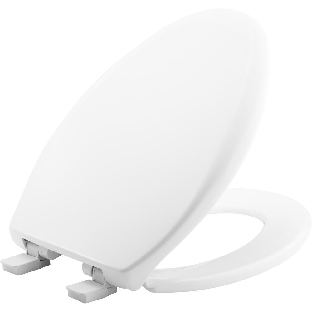 BEMIS Affinity Elongated Closed Front Toilet Seat in White