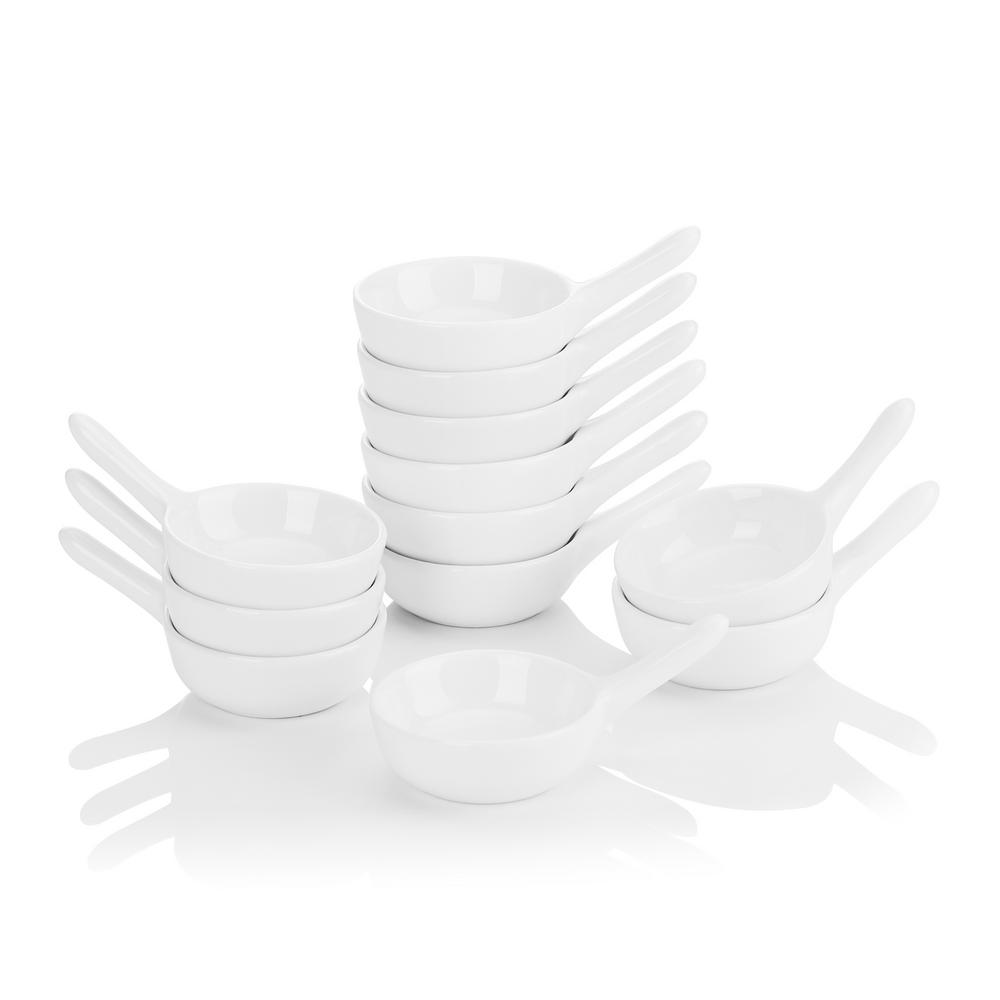 Stackable Square Serving Tray Concave Square Plates Set of 6 Malacasa 6.5-inch Porcelain Serving Platter White