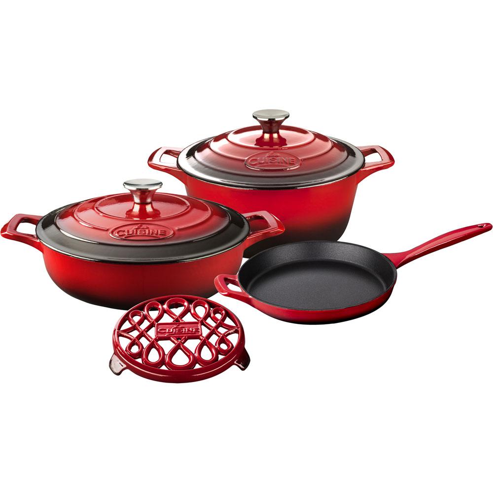 cooks cast iron pan set