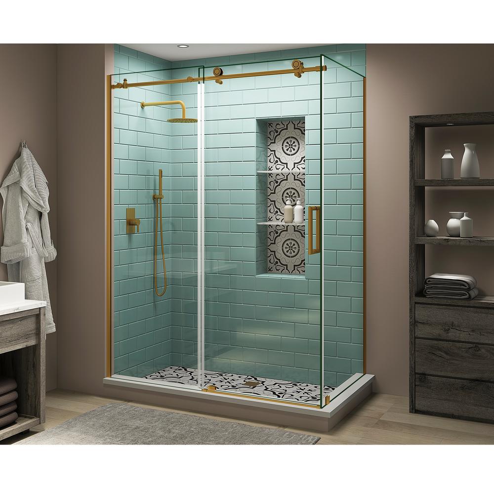 Gold Shower Doors Showers The Home Depot