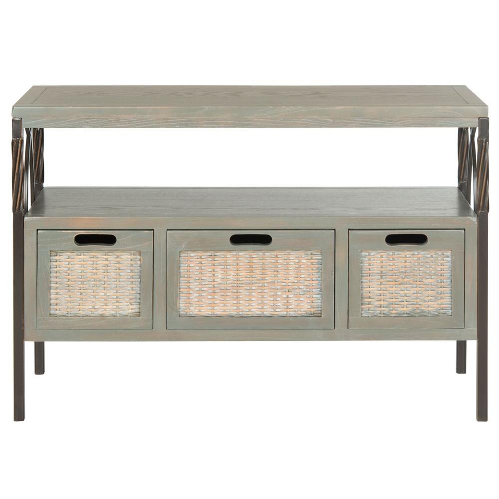 Safavieh Joshua French Gray Storage Console Table AMH6532B The Home Depot