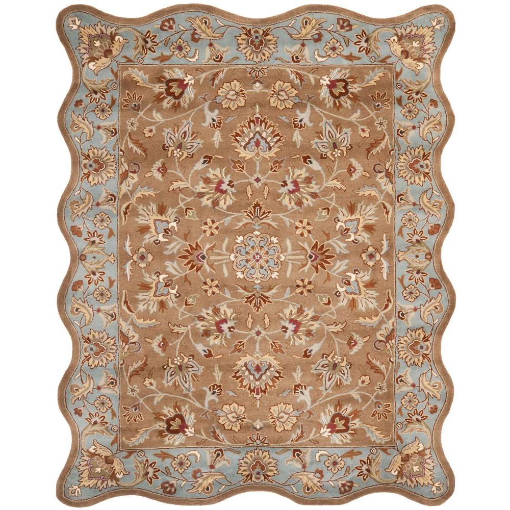 Safavieh Heritage Beige Blue 8 Ft X 10 Scalloped Area Rug