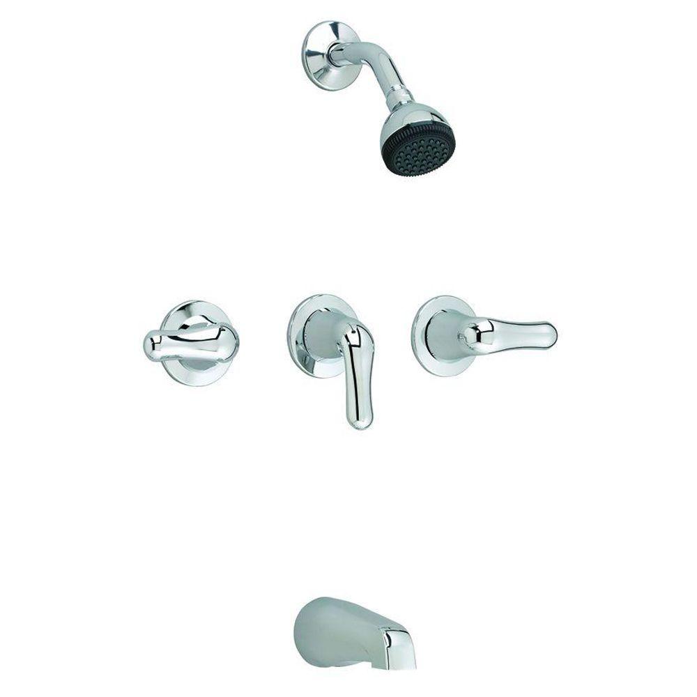 American Standard Colony 3 Handle 1 Spray Tub And Shower Faucet In