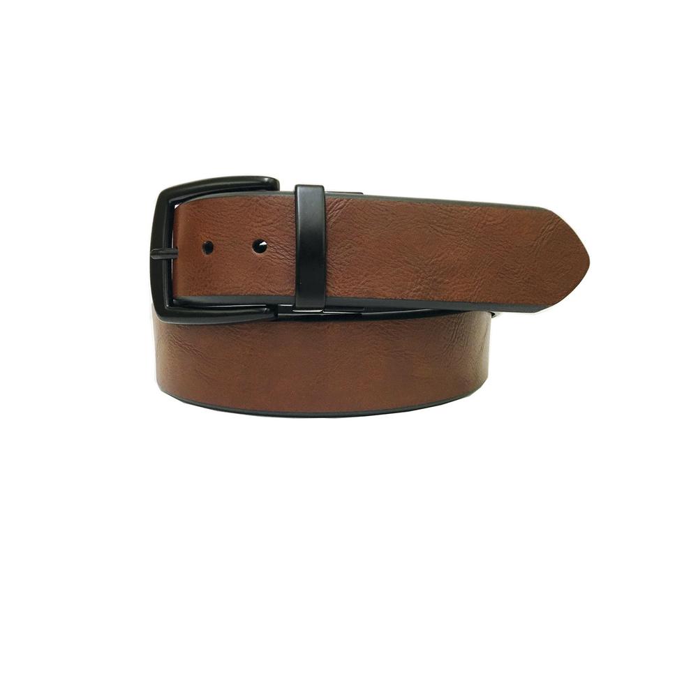 JOHN DEERE Men&#39;s Size 38 Tan/Black Genuine Leather Reversible Belt-456850025638 - The Home Depot