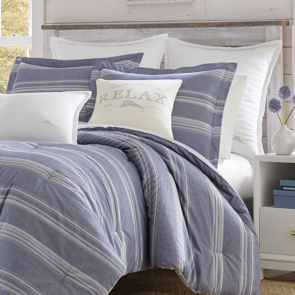 Tommy Bahama Chambray Stripe 3 Piece King Duvet Cover Set Tommy Bahama Chambray Stripe 3 Piece