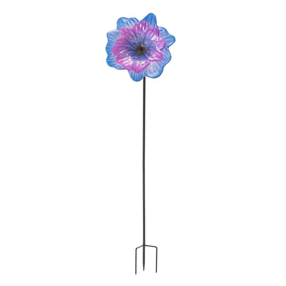 Sunjoy Glass Flower Garden Stake110309015 The Home Depot