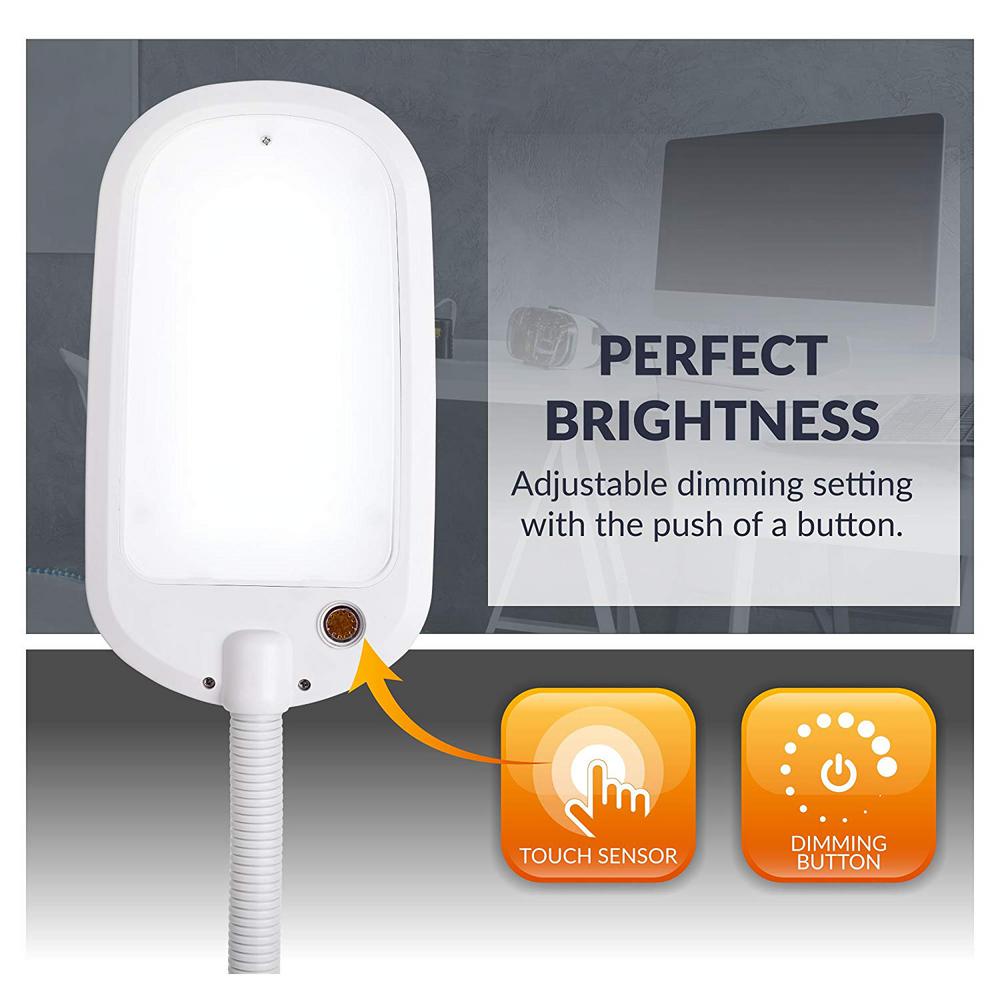 Newhouse Lighting 12w Natural Spectrum Led Desk Lamp White Nhdk Natural Spectrum Led Desk Lamp White