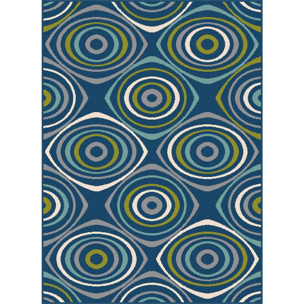 Tayse Rugs Garden City Navy 7 ft. 10 in. x 10 ft. 3 in. Transitional