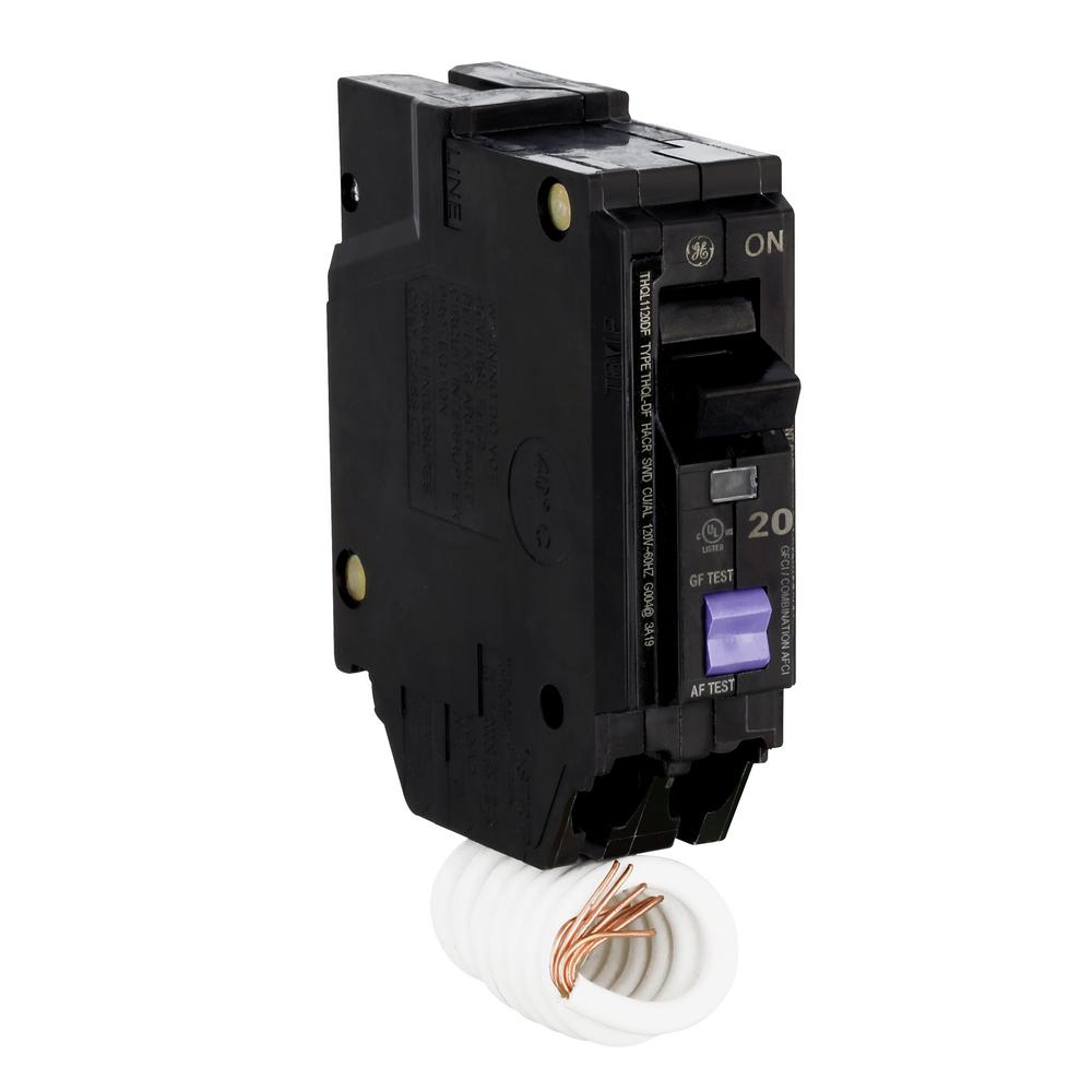 NEW! THQL1120GF GE Plug-In Circuit Breaker 1 Pole 20 Amp 120V GFCI Ground Fault
