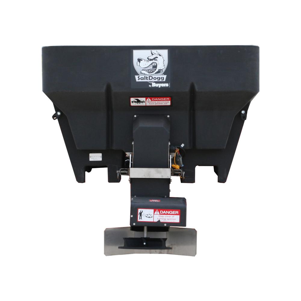 SaltDogg 0.75 cu. yds. Electric Black Poly Hopper Salt Spreader