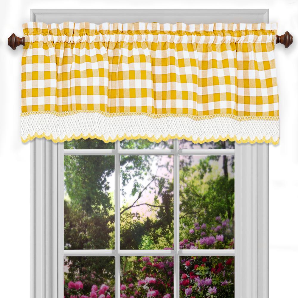 yellow scarf valance