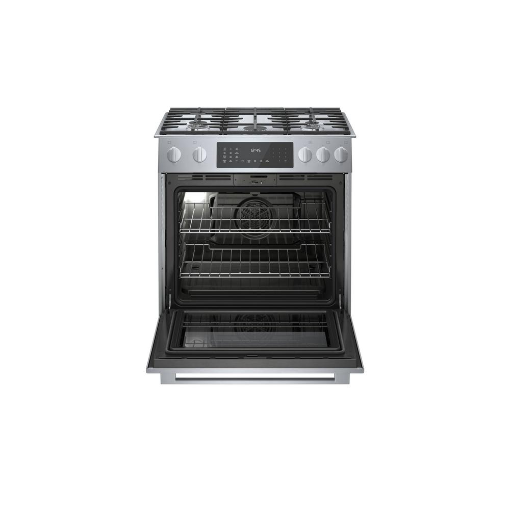 Bosch 800 Series 30 In 4 8 Cu Ft Slide In Gas Range With Self