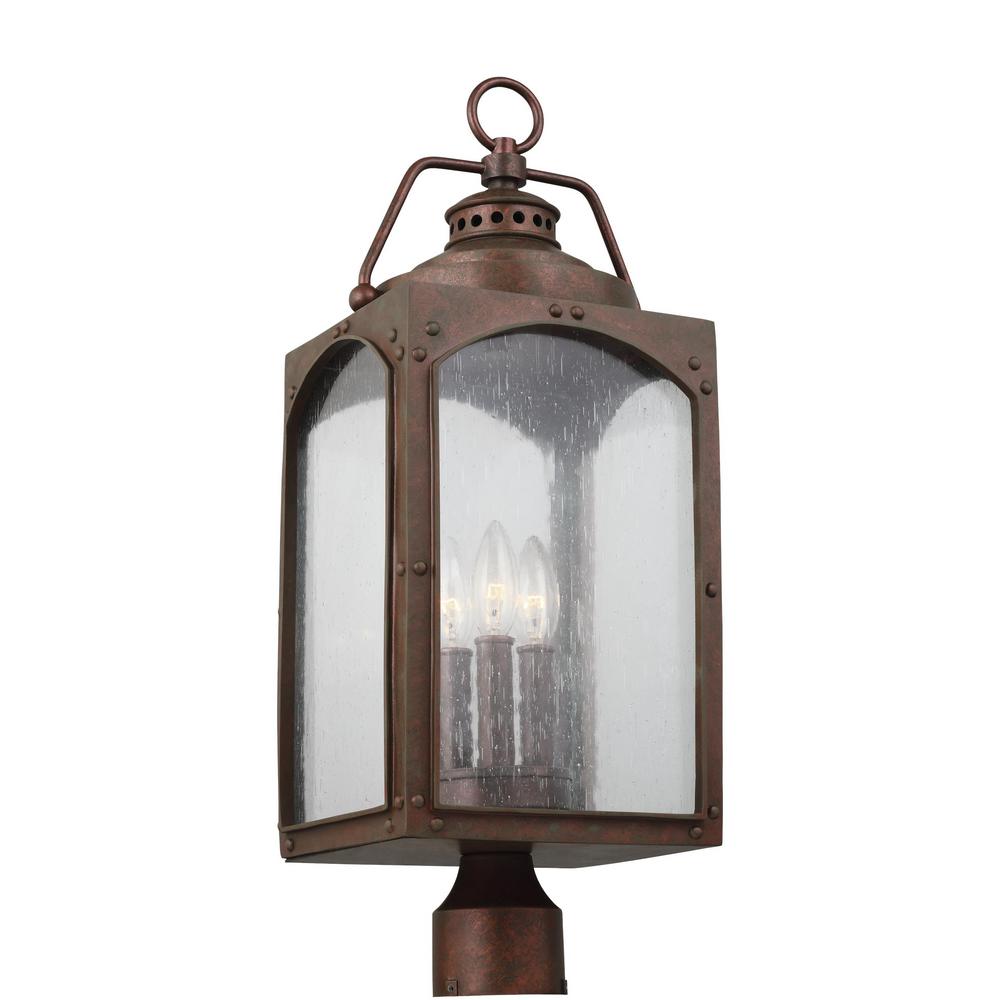 Feiss Randhurst 3 Light Outdoor Copper Oxide Post Ol14373co Feiss Randhurst 3 Light Outdoor Copper Oxide Post