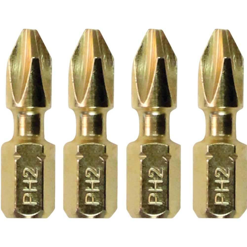 Makita Impact GOLD 2 Philips Steel Insert Bit (4Piece)B34942 The