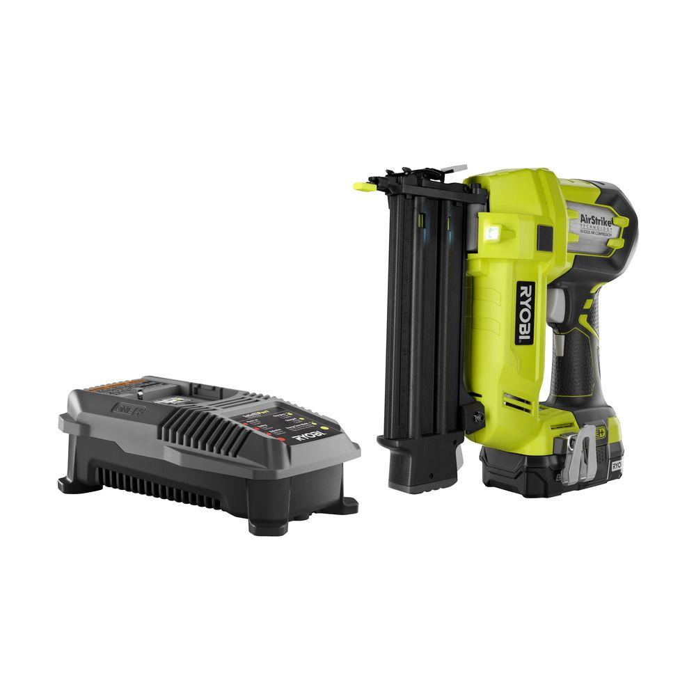 Ryobi 18Volt ONE+ AirStrike Brad Nailer KitP854 The Home Depot