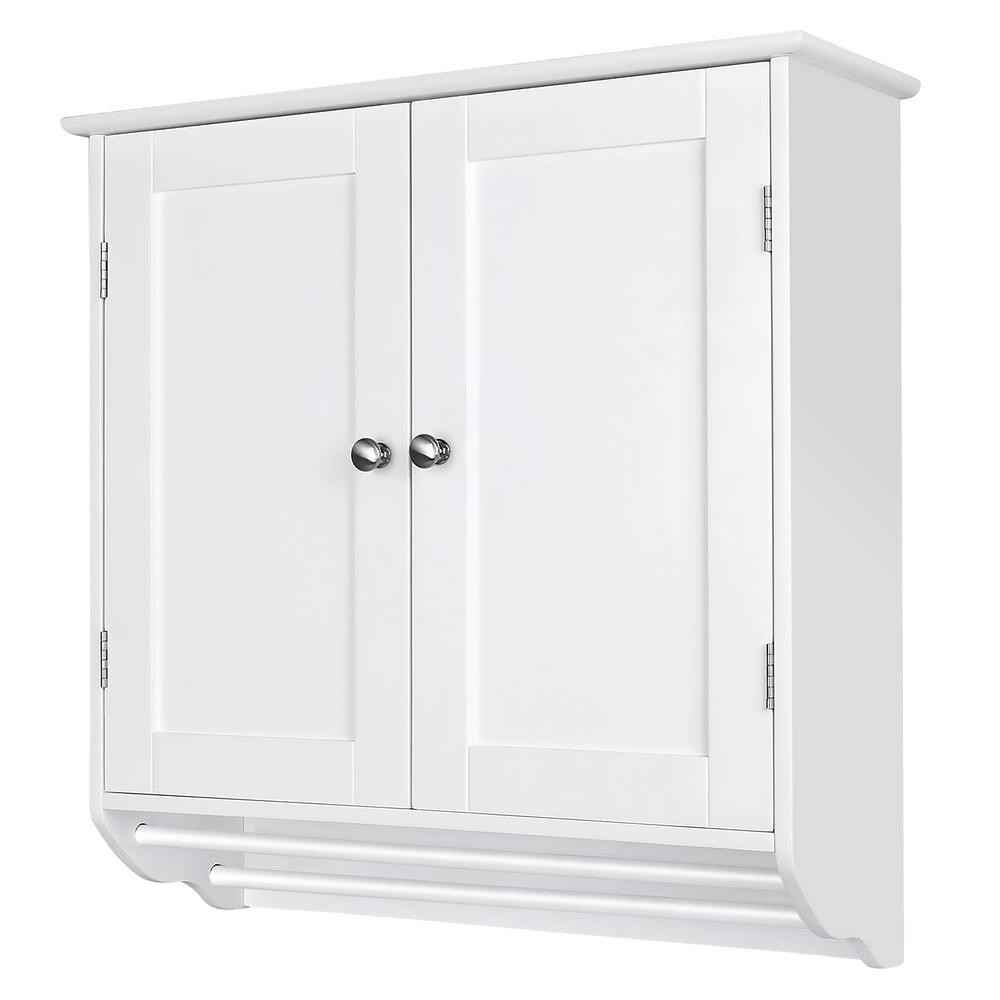 VEIKOUS 24.4 in. W x 8.6 in. D x 23.6 in. H White Wall Mounted Bathroom