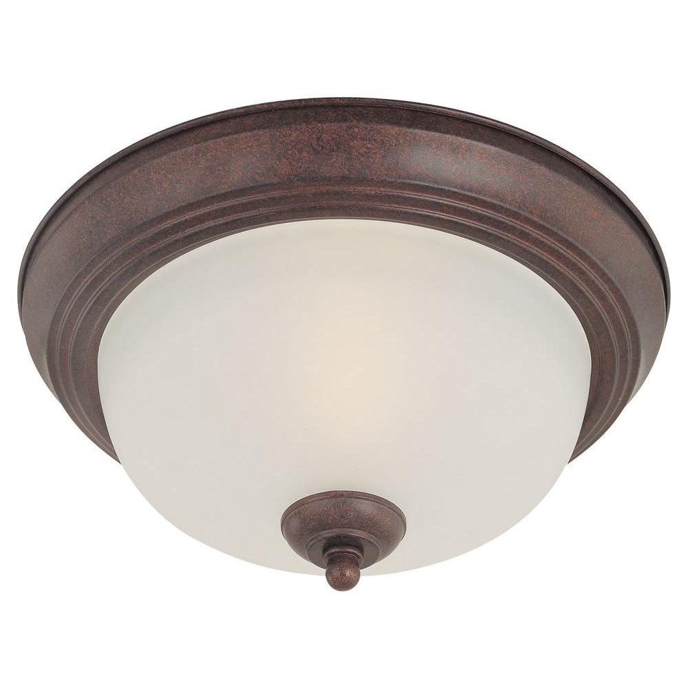 Thomas Lighting 2 Light Colonial Bronze Ceiling Flush Mount Colonial Bronze Ceiling Flush Mount