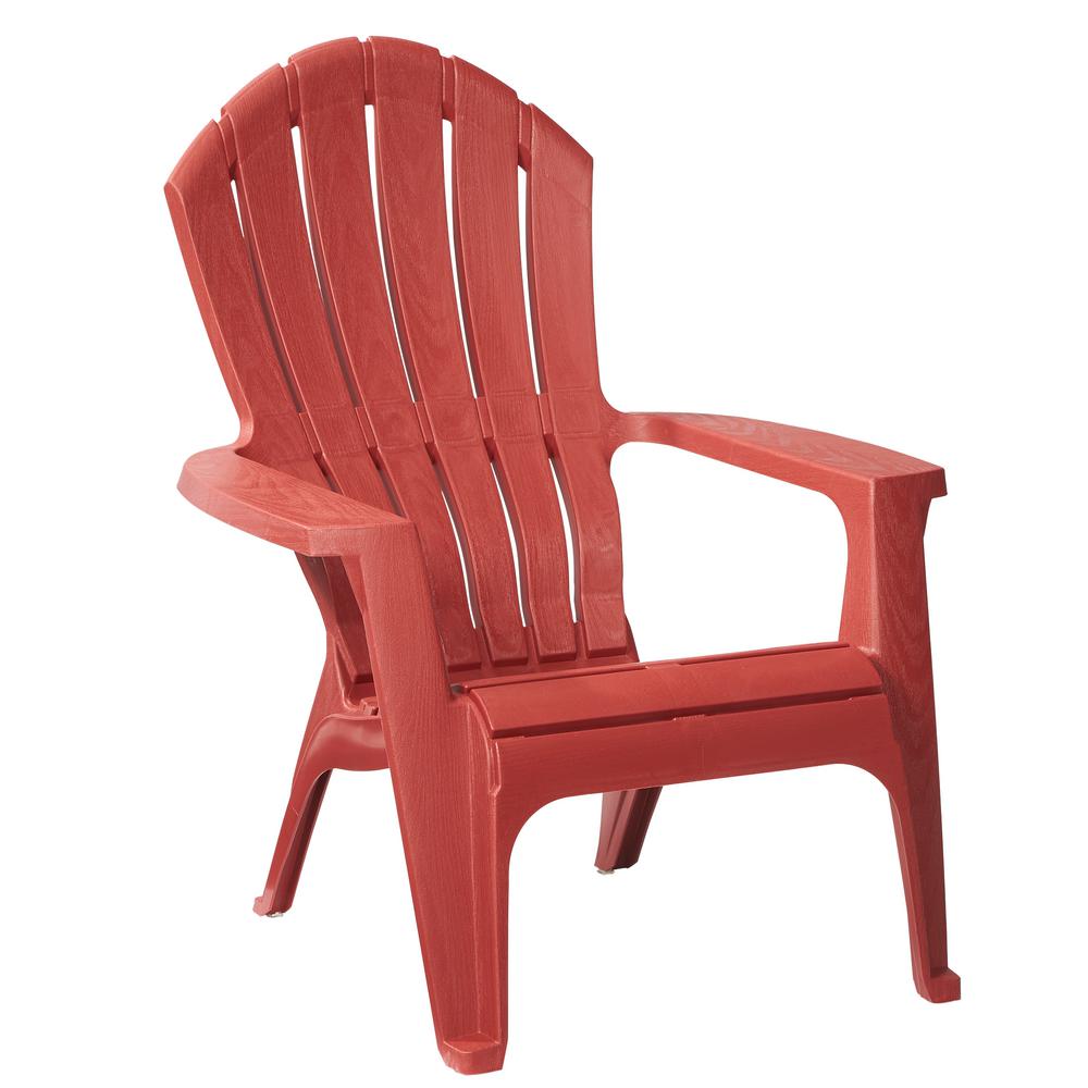 RealComfort Brickstone Red Patio Adirondack Chair-8371-95-4300 - The