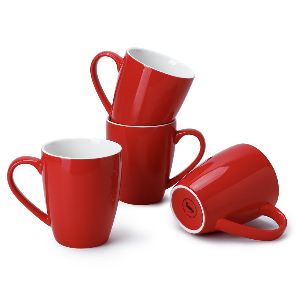 Sweese 16 oz. Red Porcelain Mug (Set of 4)Mug416RD The Home Depot