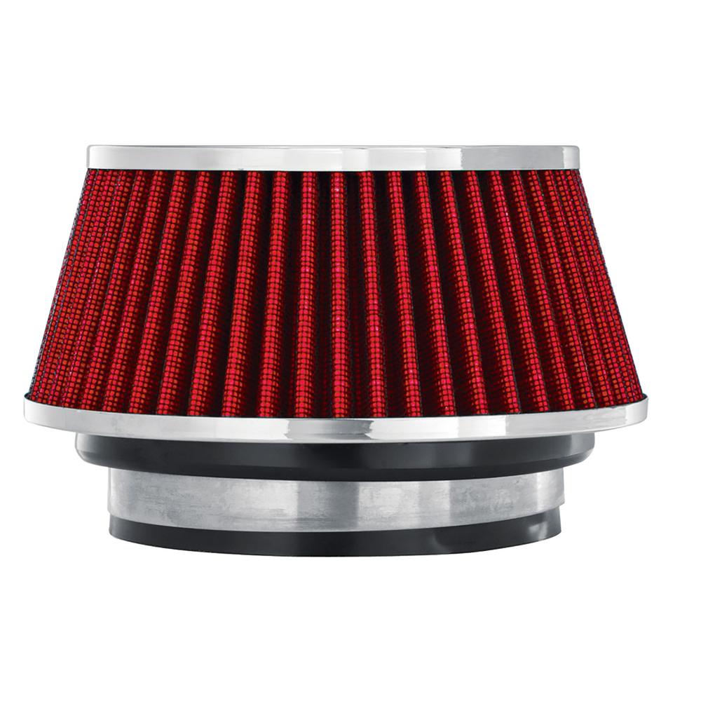 Spectre Universal Clamp-On Air Filter: High Performance  Washable Filter: Round Tapered; 3 in/3.5 in/4 in Flange ID; 2.625 in (67 mm) Height; 6 in (152 mm) Base; 4.75 in (121 mm) Top  SPE-8162