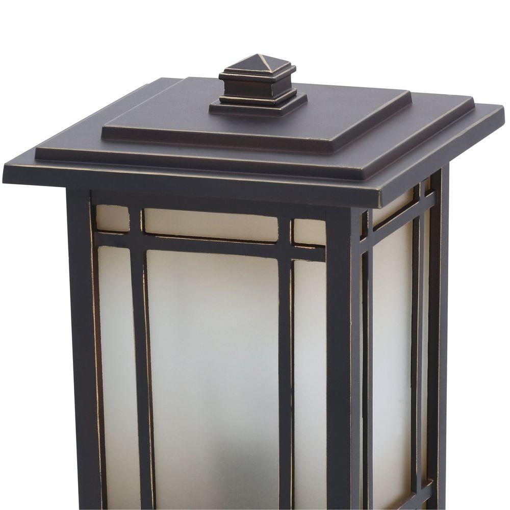 Outdoor Lantern Light Lamp Post Mount Oil Rubbed Chestnut 