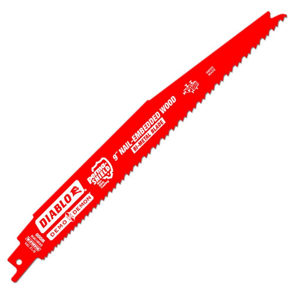 Diablo 9 in. 6/12 TPI Demo Demon NailEmbedded Wood Cutting