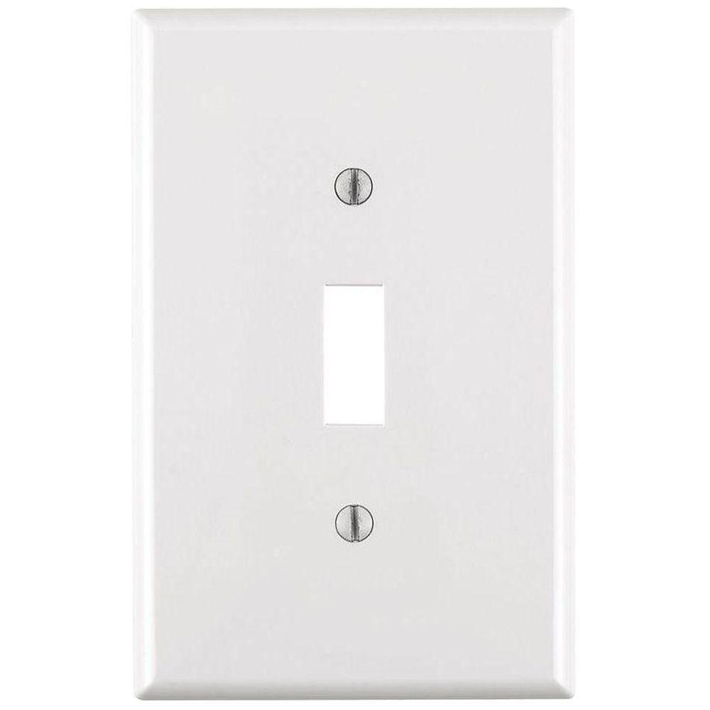 Leviton 1Gang Midway Toggle Nylon Wall Plate, White (10Pack)M5200PJ10WM The Home Depot