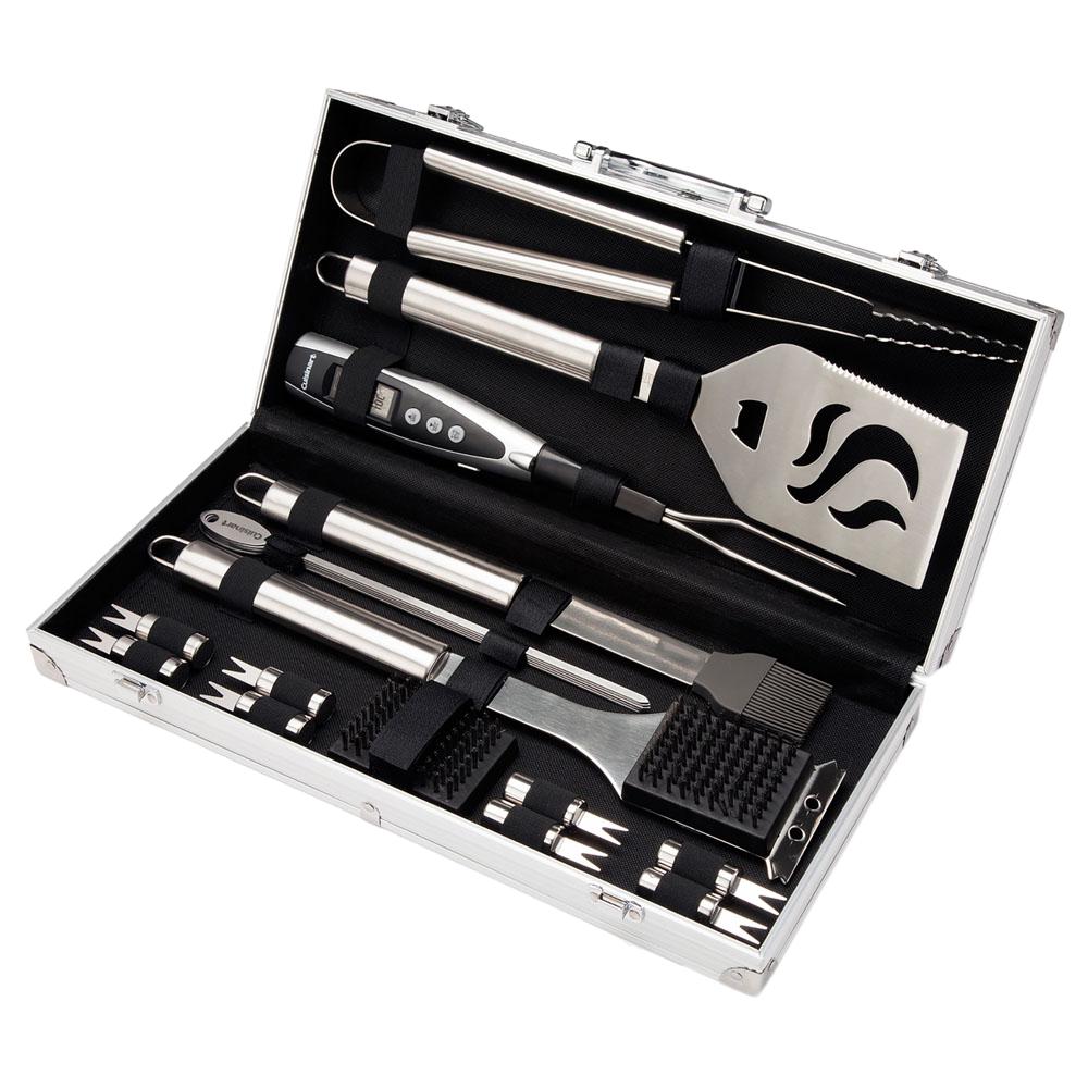 Cuisinart Deluxe Grilling Tool Set with Aluminum Storage Case(20Piece